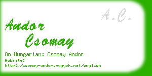 andor csomay business card